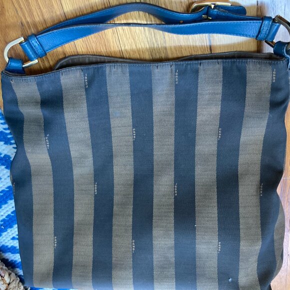CLASSIC Fendi Pequin Borsa Hobo Shoulder Bag Pequin Stripes w/Authenticity Card - Picture 4 of 16